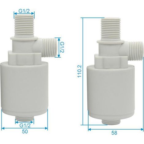 Vanne de régulation automatique du niveau d'eau Vanne à flotteur G1/2 (1/2)