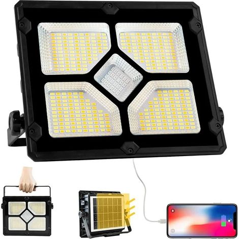 MINKUROW Lampada Frontale A Led Per Cortile Lampada Da Lavoro Ricaricabile Solare Lampada Da Campeggio Portatile Con Power Bank Con 4 Modalità Di Illuminazione Lampada Frontale Per Cantiere Garage Pes (1/5)