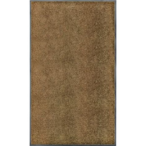 Felpudo lavable marrón 90x150 cm