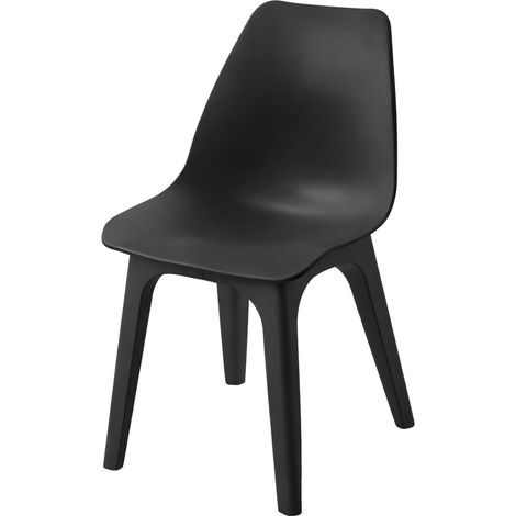Dmora - Sedia da esterno 0, Seduta da giardino, Sedia per tavolo da pranzo, Poltrona outdoor, 100 % Made in Italy, Cm 45x50h81, Antracite