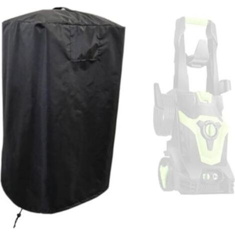Housse pour nettoyeur haute pression de jardin, housse pour nettoyeur haute pression électrique avec aération, imperméable, Oxford 420D, noire, 45 x 87 cm (1/4)