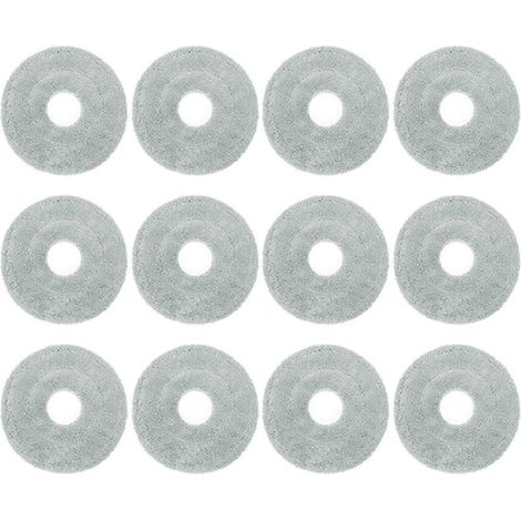 Lot de 12 lingettes lavables pour aspirateur L10s Pro Ultra Heat/X30 Ultra/X30 Pro/S10 Pro Ultra (remplace les lingettes de nettoyage). (1/5)