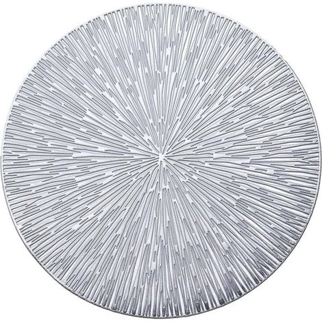 Juego de 4 manteles individuales redondos, Manteles individuales redondos antideslizantes 38 cm, Posavasos PVC antideslizantes resistentes calor (1/5)