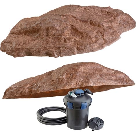 Gartendek Faux rocher cache regard jardin 90 cm rouge (1/5)