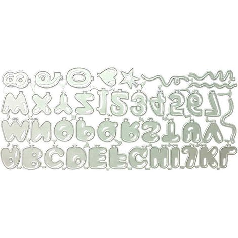 Buchstaben-Stanzformen aus Metall, Prägewerkzeug, DIY-Papierkarten, Albumdekoration (1/5)