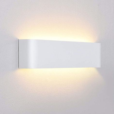Applique Mural LED 12W Blanc Chaleureux 3000K, Spot Aluminium pour Couloir Chambre Séjour, Luminaire Design Moderne Hôtel Entrée Vitrine (1/4)