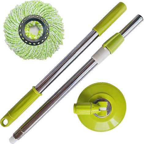 Pièces de rechange pour balai de nettoyage rotatif à 360° pour sols, ensemble d'outils de nettoyage vert (1/5)