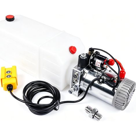 Hydraulic Pump 8 Litre 12V Trailer Truck Dump Truck Plastic Compatible with Truck Tailgates, RV Levelling, Scissor Lifts GLOSSY Dump Trucks (1/5)