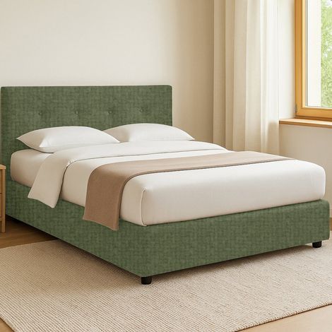 Letto Singolo Ripon, Sfoderabile, Contenitore Made in Italy, Verde (1/5)