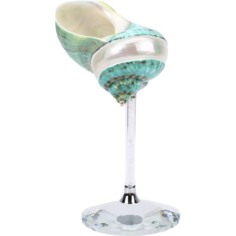 Verre à vin en coquille de conque, coquillage poli, gobelet à boire créatif Unique, tasse à boissons pour Cocktail, fête de mariage, Bar vert (1/5)