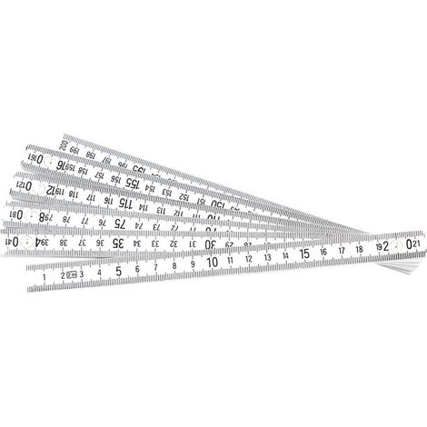 Brüder Mannesmann M 810-PVC-2 Metro pieghevole bianco 2 metri