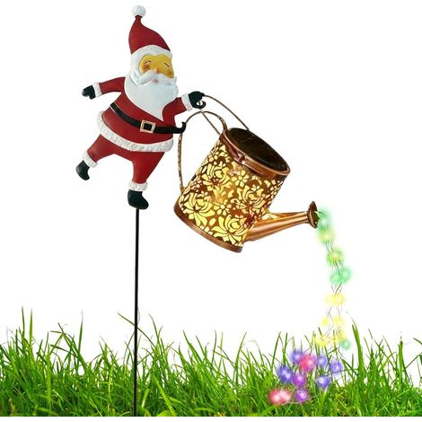 Lampes solaires de Noël, lampe de sol, décoration de jardin, lumières solaires de Noël sur piquet pour cour, allée, patio, paysage, jardin, ferme (1/5)