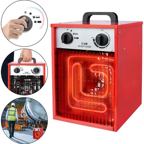 AUFUN radiateur électrique, Appareil de chauffage électrique industriel, 5KW (1/5)