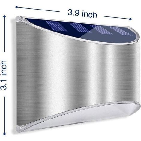 Applique murale extérieure solaire argentée-Online Store (1/3)
