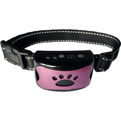 3 In1 Collier anti-aboiement pour chien Dispositif d'aboiement excessif Sûr Inoffensif &amp Formation anti-aboiements sans cruauté - Violet