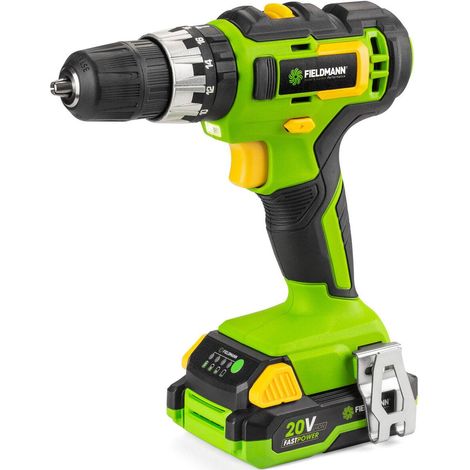 Fieldmann Akku-Schlagbohrmaschine 20V schwarz und grün