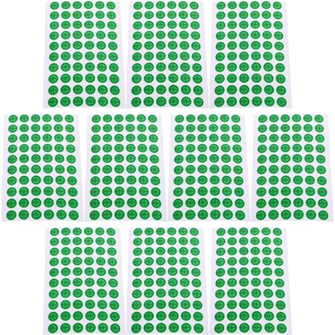 Autocollants D'avertissement Marquages Clairs en Pvc Vert Lot de 10 pour Boîtier Électrique pour Chantiers et Installations Électriques (1/5)
