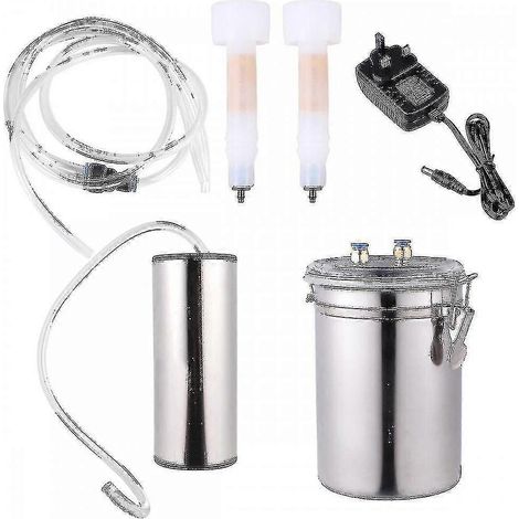 Machine à traire électrique de 2 litres, compatible avec les chèvres et les moutons, pompe à vide à aspiration avec seau en acier inoxydable, machine à traire domestique.