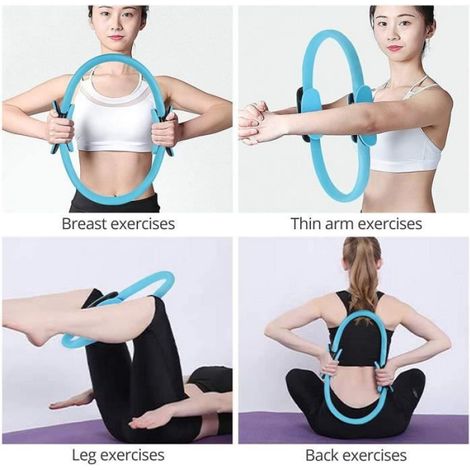 Cercle de Pilates Double poignée - Mauve - Fitness - Femme - Adulte (1/4)