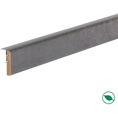 Forestea – Profilé de finition pour escalier stratifié 1300 x 56 x 12 mm – Couleur gris foncé – PEFC 70% – Rénovation facile et esthétique