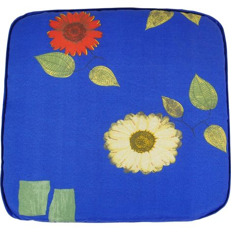 Gartenmöbel Auflagen Polster Kissen Gartenstuhl blau - Hocker 9e2