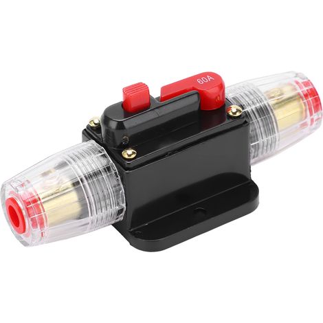 Disjoncteur réarmable automatique 60A, coupe-circuit réinitialisable pour audio, porte-fusible Breaker2, protection circuit voiture (1/5)