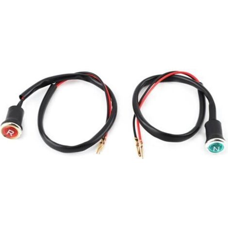 Clignotant pour moto, universel, résistant aux vibrations, câble de 46 cm, vert neutre, pour quads 50, 110, 125, 150, 200 et 250 cm³.