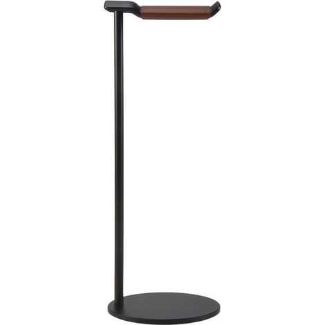 Supporto per cuffie curvo, robusto supporto per cuffie da gioco in metallo, supporto per cuffie da scrivania con base solida, A (1/4)