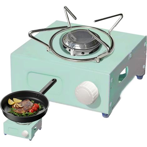 Brûleur à Gaz Portatif Réchaud À Gaz Avec Gril Pour Cuisine