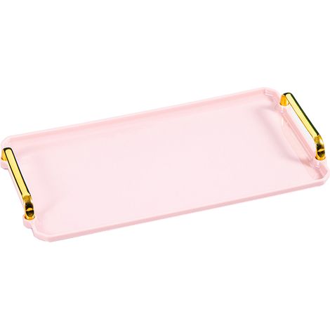 Plateau De Service Rectangulaire - En PS Et Acrylique - Pour Bar Salon Cuisine Salle De Bain - 41 X 22 X 3,5 Cm - 1 Pièce (1/5)
