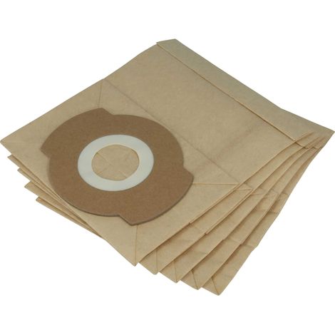 vhbw 5x bolsa reemplaza Bosch 2609256F34 para aspiradora - papel, 18.1cm x 15,2cm, marrón