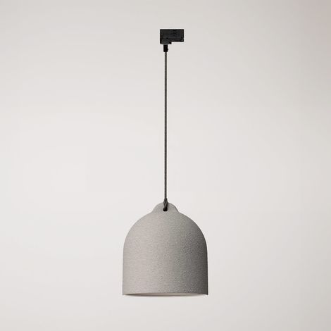 Creative Cables - Pendente de calha com abajur em cerâmica Campana M - lâmpada não incluída
