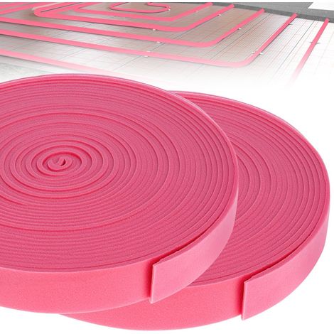 Rolls of Self-Adhesive Peripheral Tape mm x mm x m Polyethylene Foam for Floor Screeds and Heating (1/5)