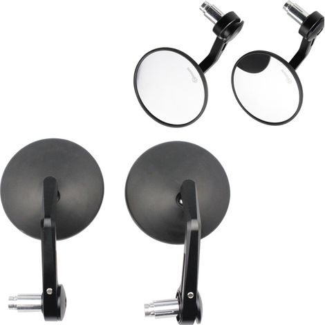 Retro style motorcycle rearview mirror, CNC folding handlebar mirror, Yamaha