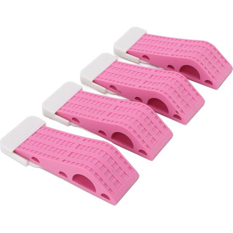 Stück Türstopper aus Gummi, rutschfest, Sicherheitskeil, feststehend, kein Verrutschen, rosa (1/5)