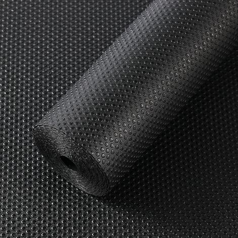 Revêtements d'étagère de Cuisine, revêtement de réfrigérateur étanche et résistant à l'huile pour armoires, Tapis de tiroir antidérapants, matériau EVA, Non adhésif pour étagères Noir 30x300cm (1/5)