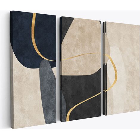 Tableau triptyque - Abstrait (1/4)