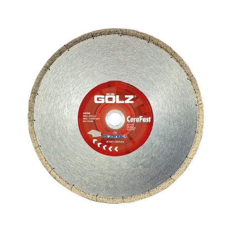 Disque diamant coupe faïence 250 mm alésage 25,4 mm 10 mm segments SLF10 GOLZ - 04973080251