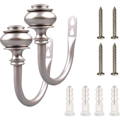 Set mit 2 dekorativen Metall-Raffhaltern für Gardinen – Wandmontage für die Heimdekoration