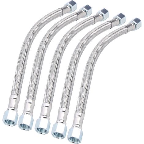 5 pièces raccords filetés femelle 14x1,5 sans huile pour compresseur, flexible silencieux 50 cm (1/5)