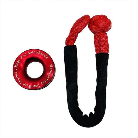 Corde de treuil Recovrty Ring avec poulie de retenue et crochet, kit complet pour remorquage, câble robuste et résistant, accessoire 4x4 et SUV, usage tout-terrain (1/5)