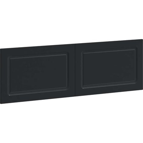 Cabecero montada en la pared UTRECHT Negro Madera de ingeniería vidaXL (1/5)