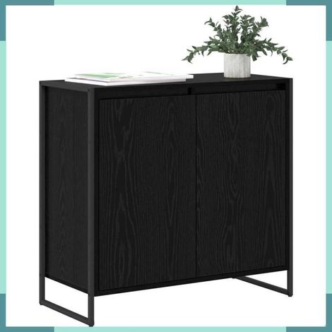Meuble d'appoint - 886600 - Chêne noir - 2 portes - Bois d'ingénierie (1/5)