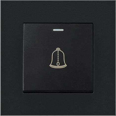Außenklingelknopf 220–250 V – Schalter mit gehärteter Glasplatte – Wasserdicht – 86 x 86 mm für einfache Montage (1/5)