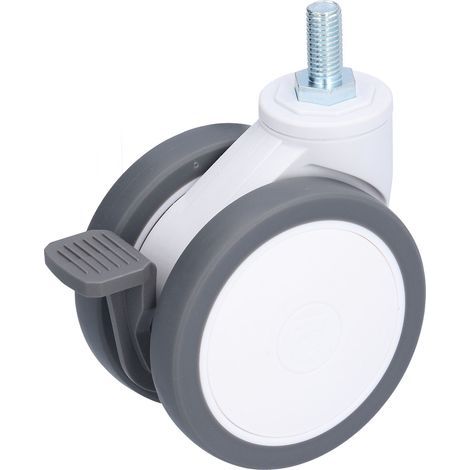 Hochleistungsfähige, geräuscharme Universal-Lenkrolle aus TPR mit Bremse, M12 4-Zoll-Gewinde (1/5)