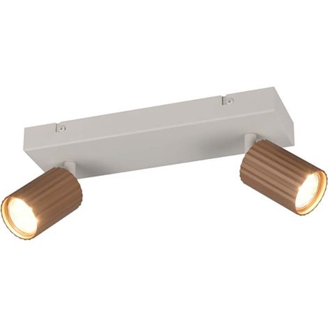 Deckenstrahler Spotleuchte Wohnzimmerlampe Metall 2-flammig schwenkbar L 30 cm