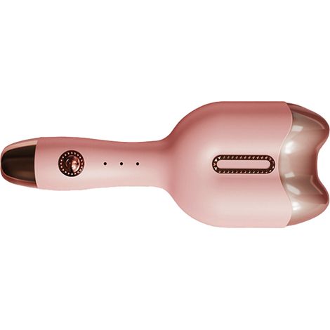 Fer à onduler portable rose, style mignon, 220 V, matériau PTC, pratique et facile à coiffer à la maison et en voyage. (1/5)