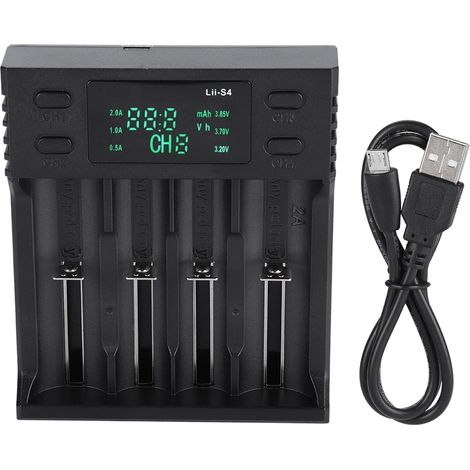Chargeur Intelligent LiitoKala Lii S4 4 Slots avec Affichage DC 5V2A pour Batteries (1/5)