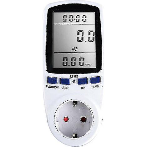 Compteur d'énergie numérique LCD, wattmètre, appareil de surveillance, mesure de la puissance électrique (wattheure), analyseur de puissance (kWh) (Taille : prise européenne) (1/5)