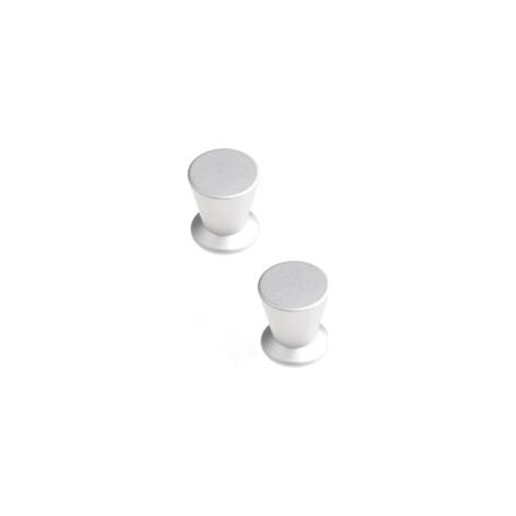 Boutons de meuble en forme de chapeau - conviennent à différents styles de meubles, armoires, caves à vin, etc. - Lot de 10, argentés - Crezuo